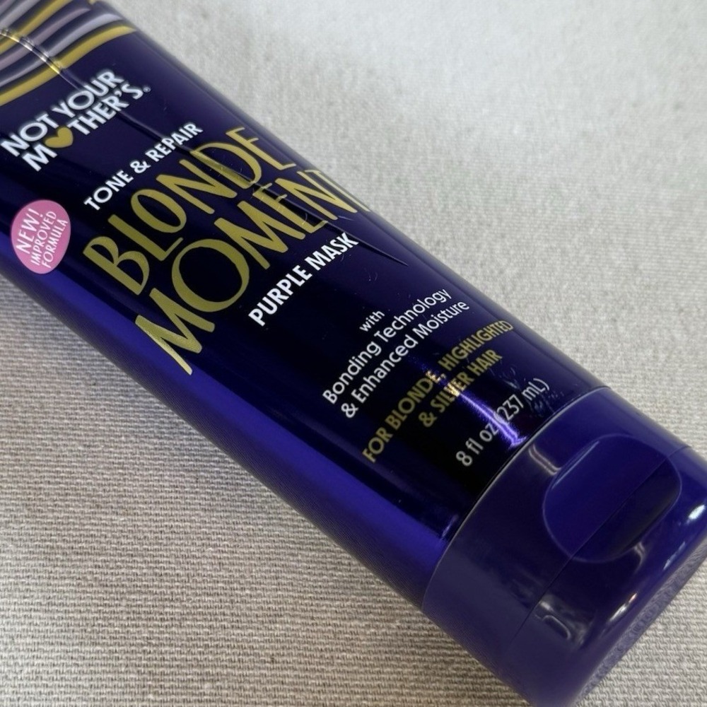 Blonde Moment Hair Treatment Tone & Repair Purple Mask, 8 fl oz (237 ml) Silver